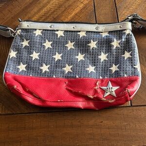 Stylish Red and Blue Star Patterned Women's Bag
